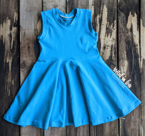 Mama Bright Blue Twirl Dress