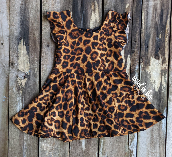 Brown Leopard Dress
